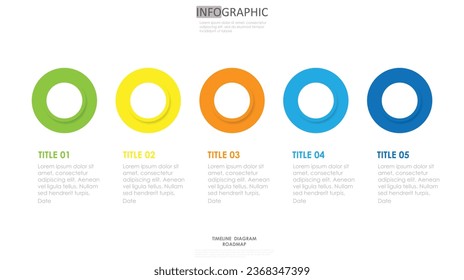 bussiness diagram circular layout chart project timeline diagram with 5 list of steps, circular layout diagram infographic mindmap element template infographics.