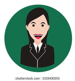 Bussiness Girl avatar character vector