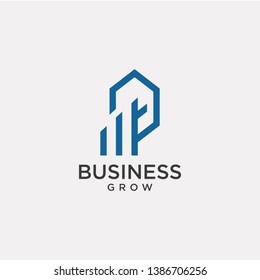 Bussiness Grow Logo - Vector logo template