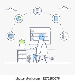 Bussiness Icon Illustrattion