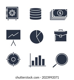 bussiness icon set. bussiness pack symbol vector elements for infographic web