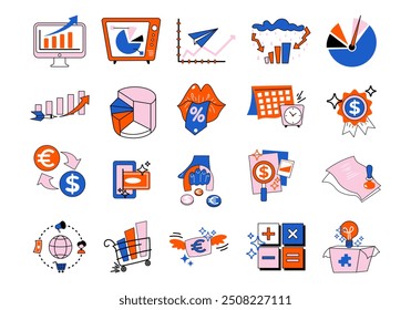 Bussiness Illustration Sticker pack Set 