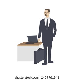 Bussiness Man Flat Illustration Style