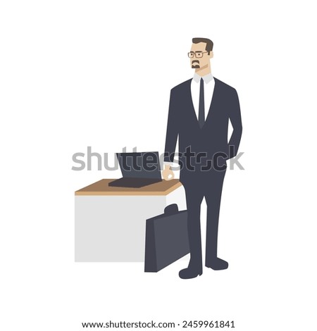 Bussiness Man Flat Illustration Style
