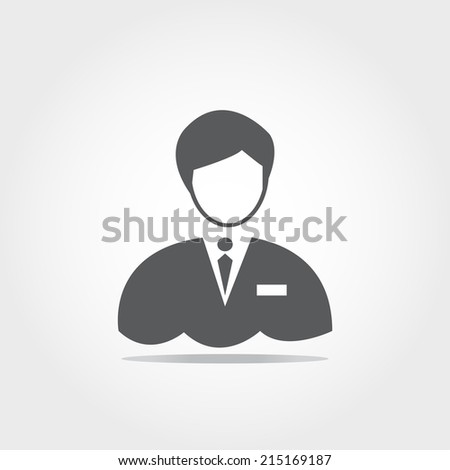 bussiness man icon on white background