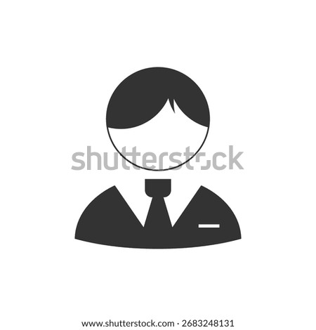Bussiness Man Office singgle icon vector 
