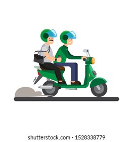 ojek images stock photos vectors shutterstock https www shutterstock com image vector bussiness man use online transportation motorcycle 1528338779