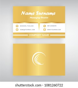 bussiness moden name card background Golden
