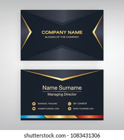 bussiness moden name card background Black Gold color