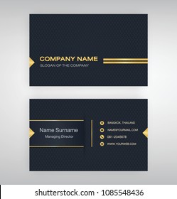 bussiness moden name card background grid Black Gold