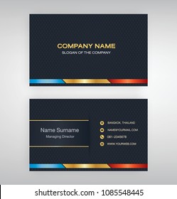 bussiness moden name card background Black gold color