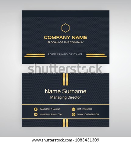 bussiness moden name card background Black