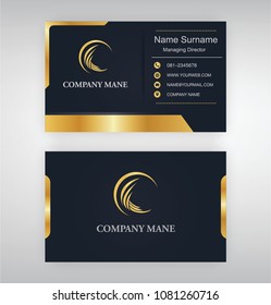 bussiness moden name card Black gold