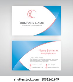 bussiness moden name card gradient blue