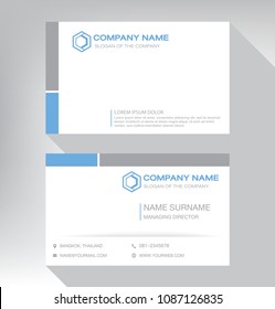 bussiness moden name card White blue Gray