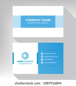 bussiness moden name card White blue