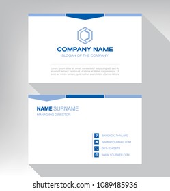 bussiness moden name card White Blue