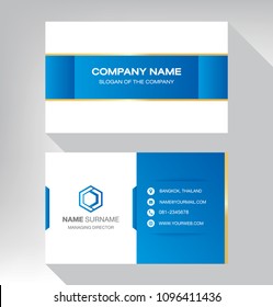 bussiness moden name card White blue