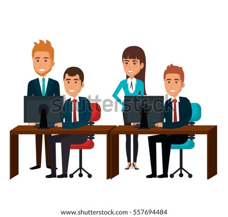 bussiness people working icon