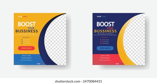 Bussiness poster for social media post or square web banner template vector design
