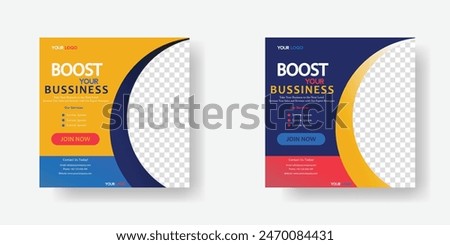 Bussiness poster for social media post or square web banner template vector design
