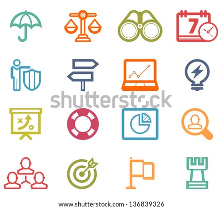 Bussiness Strategy Icon Set