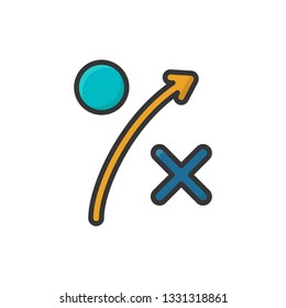 bussiness strategy icon vector design filled outline style