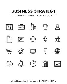 Bussiness Strtegy Modern Pack. Vector Bussiness Icon Set