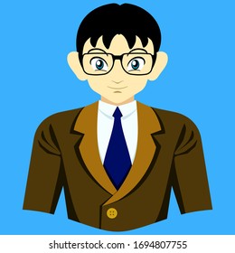 Bussinessman icon, Bussinessman flat illustration, Bussinessman vector