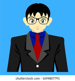 Bussinessman icon, Bussinessman flat illustration, Bussinessman vector