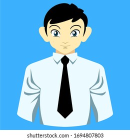 Bussinessman icon, Bussinessman flat illustration, Bussinessman vector