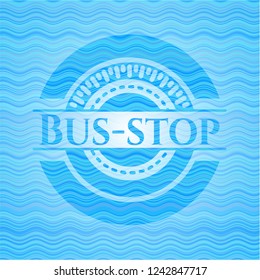 Bus-stop water representation emblem.