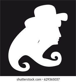 Bust of a girl in a hat
