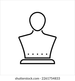 Bust Icon, Display Bust Icon Vector Art Illustration