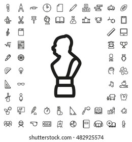 Bust icon illustration isolated vector sign symbol