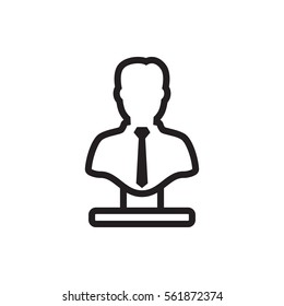 bust icon illustration isolated vector sign symbol