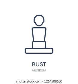 Bust icon. Bust linear symbol design from Museum collection. Simple outline element vector illustration on white background.