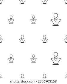 Bust Icon Seamless Pattern, Display Bust Icon Vector Art Illustration