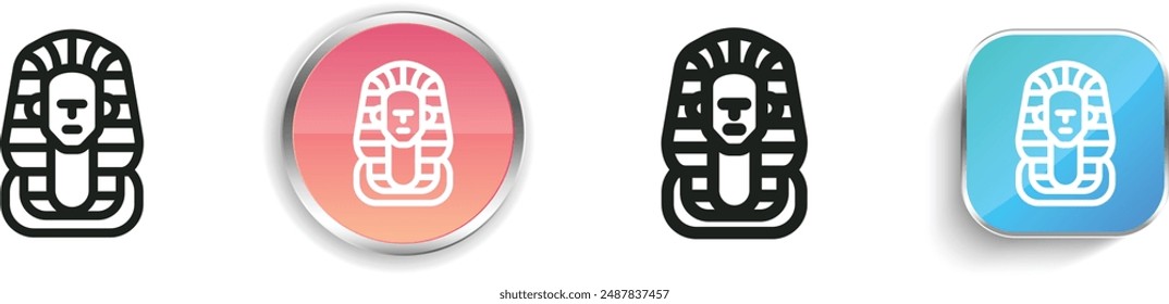 bust icon. Thin Linear, Regular and Button Style Design Isolated On White Background