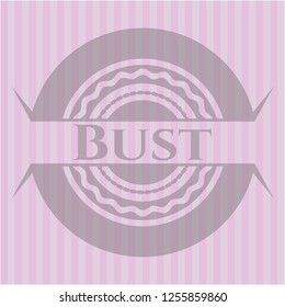 Bust pink emblem. Retro
