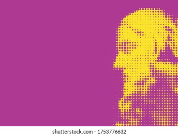 The bust of the Savior, Salvator Mundi, vector, last sculpture by Gian Lorenzo Bernini