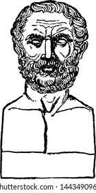 Bust Of Thucydides, Vintage Illustration