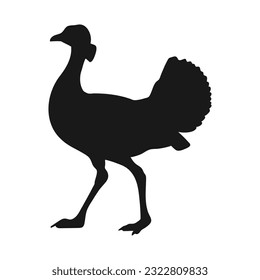 Bustard bird. Isolated icon on a white background