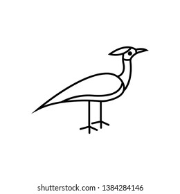 Bustard bird- vector sign symbol bird illustration