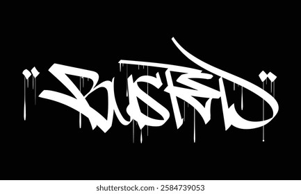 BUSTED graffiti tag style design