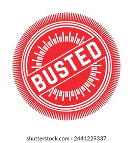 Busted Rubber stamp Design art Illustration 