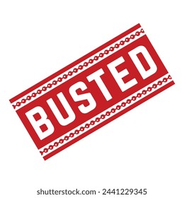 Busted Rubber stamp Design art Illustration 