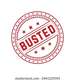 Busted Rubber stamp Design art Illustration 