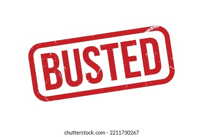 Busted Rubber Stamp Seal Vector