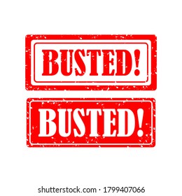 Busted rubber stamp set on white background. vector illustration